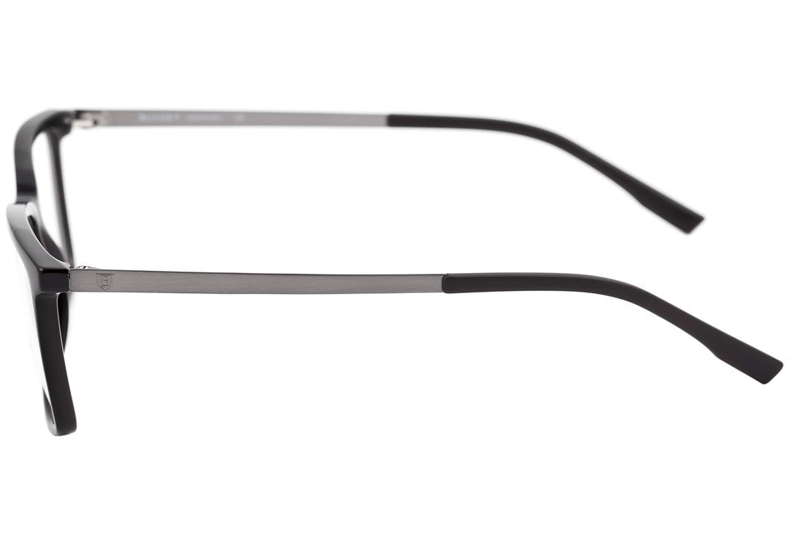 Óculos de Grau Bulget Bg 4045 A01S Preto Brilho E Cinza Fosco - 55 mm