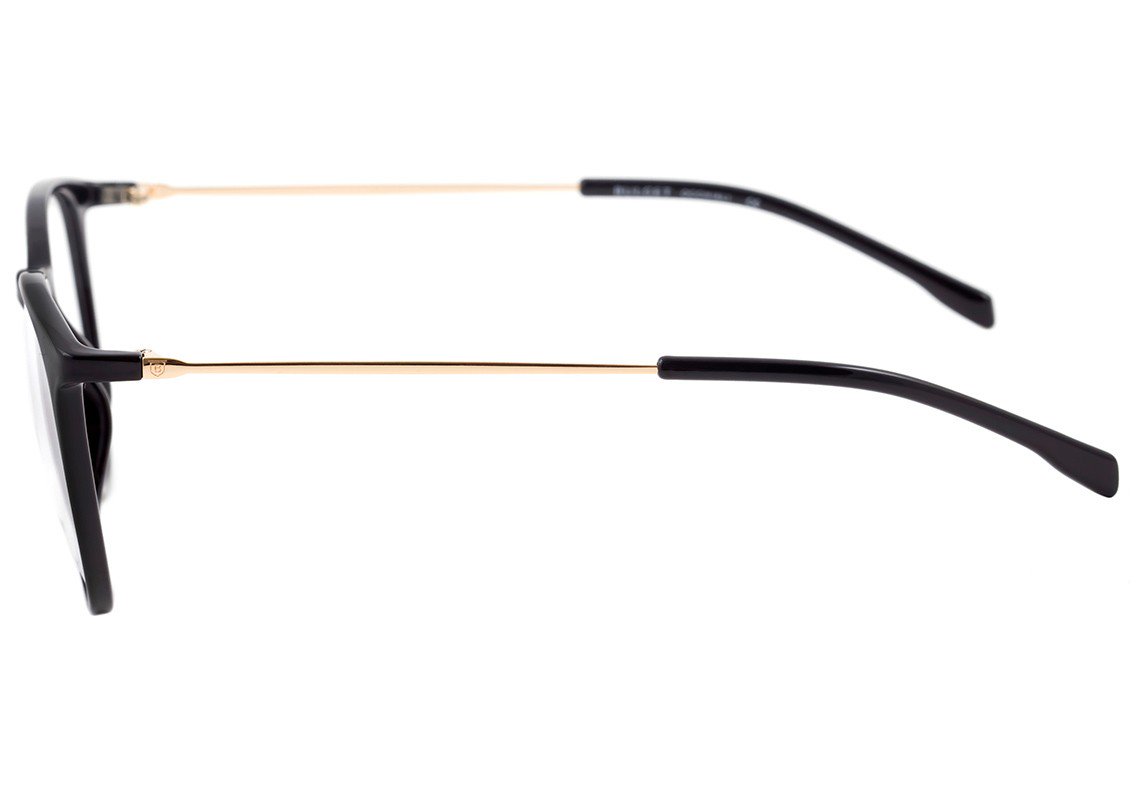 Óculos de Grau Bulget Bg 4052 A02 Preto E Dourado Brilho - 51 mm