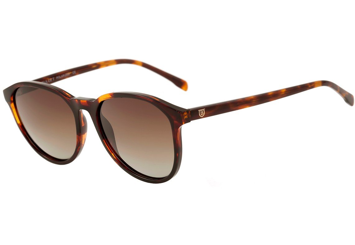 Óculos de Sol Bulget Bg 5082 G21 Marrom Mesclado Brilho/ Marrom Degradê Polarizado - 54 mm