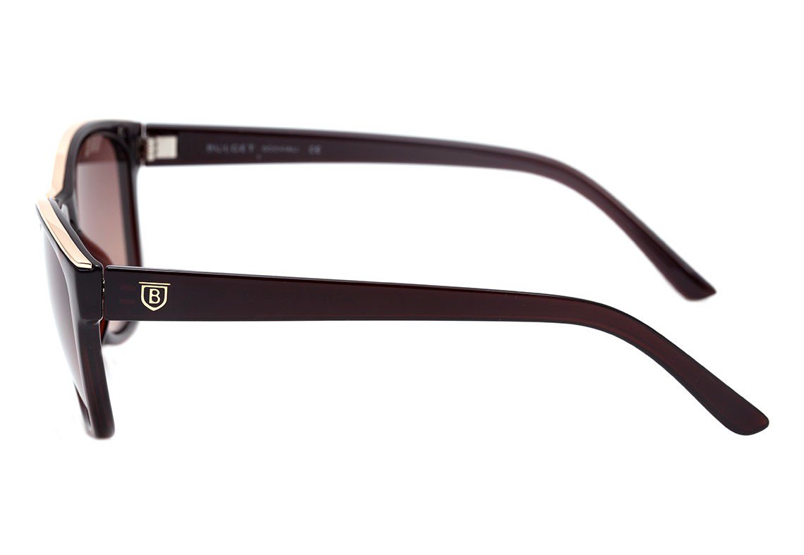 Bulget Bg 5150 T01 Marrom Translúcido E Dourado Brilho/ Marrom Degradê - Lente 5,7 Cm - Sol