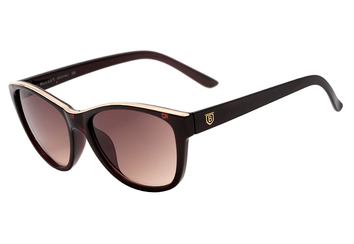 Bulget Bg 5150 T01 Marrom Translúcido E Dourado Brilho/ Marrom Degradê - Lente 5,7 Cm - Sol