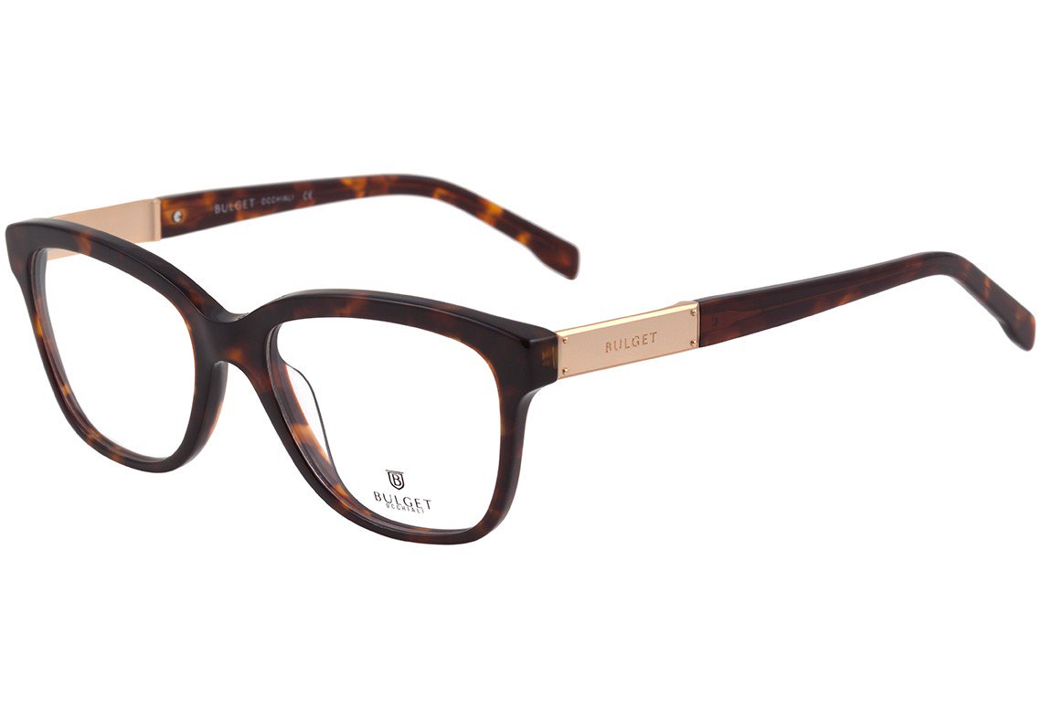 Óculos de Grau Bulget Bg 6168 G21 Marrom Mesclado E Dourado - Lente 5,1 Cm