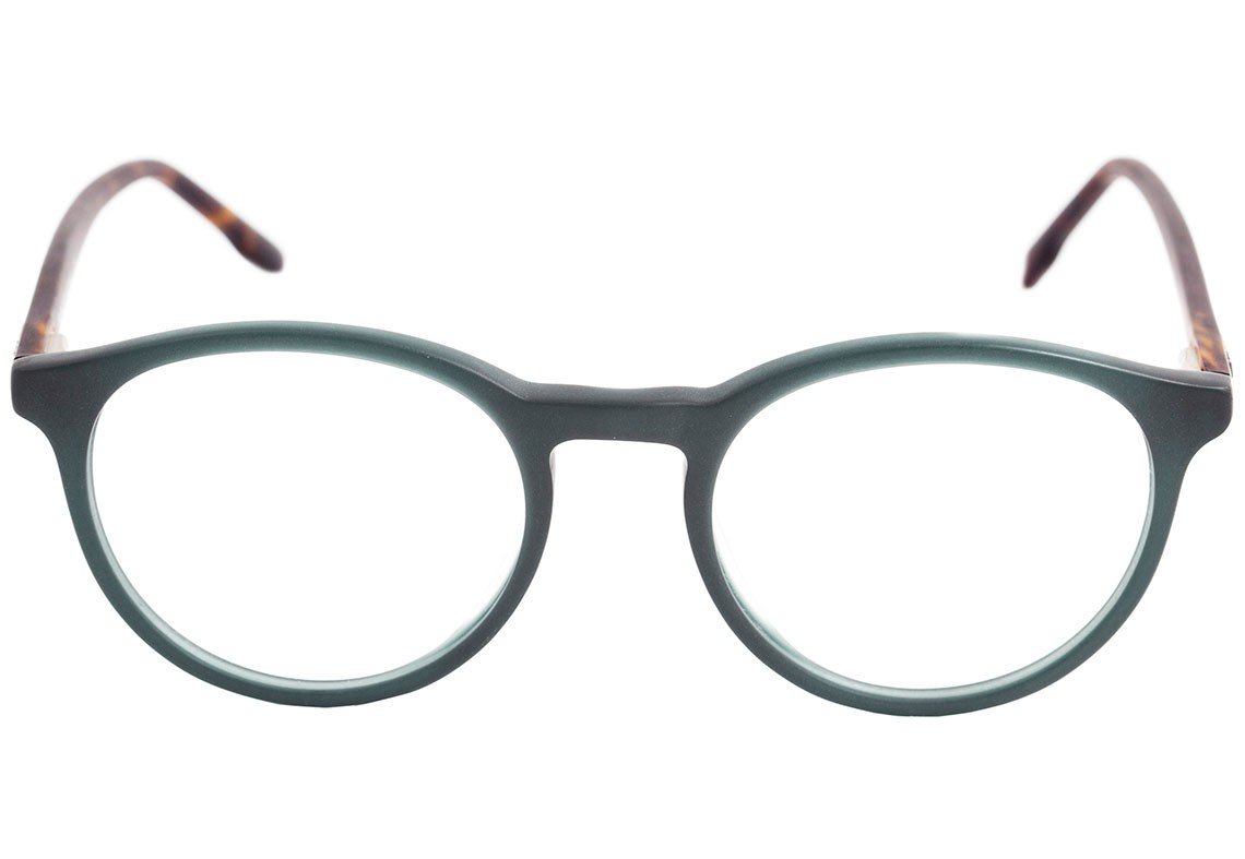 Óculos de Grau Bulget Bg 6173 T01 Verde E Marrom Mesclado Fosco - Lente 4,8 Cm