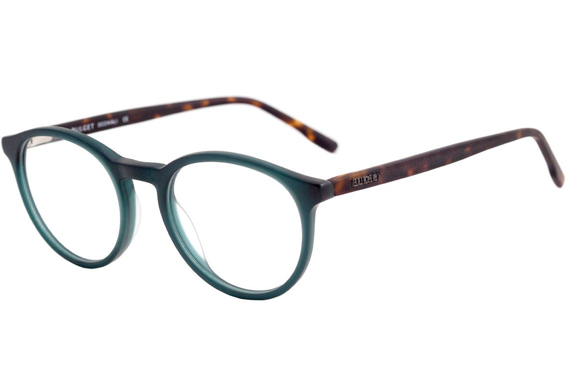 Óculos de Grau Bulget Bg 6173 T01 Verde E Marrom Mesclado Fosco - Lente 4,8 Cm