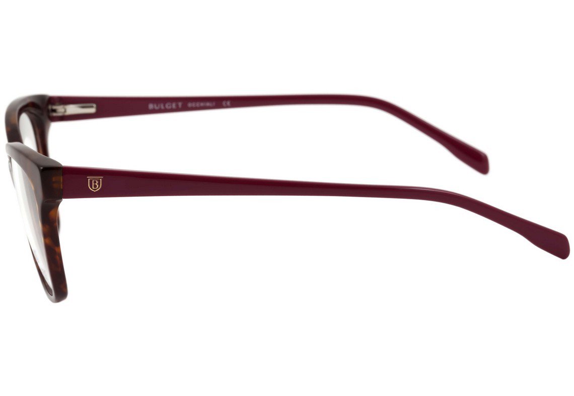 Óculos de Grau Bulget Bg 6198 G21 Marrom Mesclado E Vinho Brilho - 54 mm
