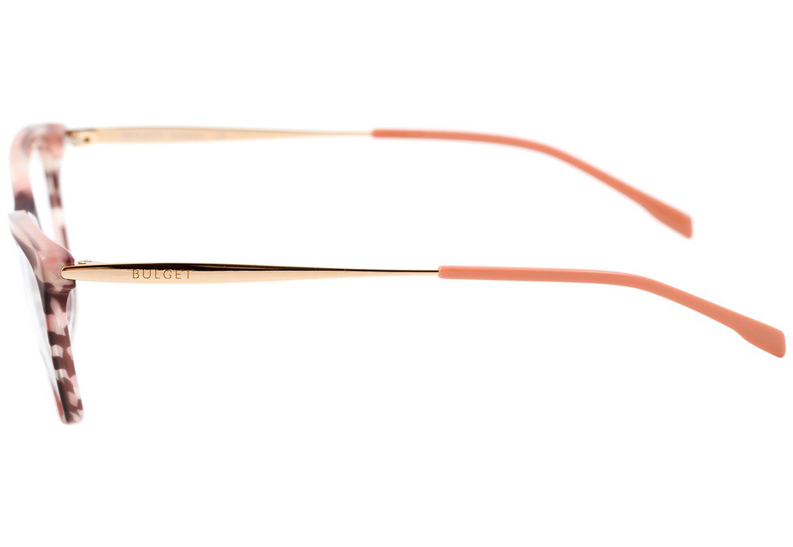Óculos de Grau Bulget Bg 6210 E01 Marrom Mesclado E Dourado Brilho - 53 mm