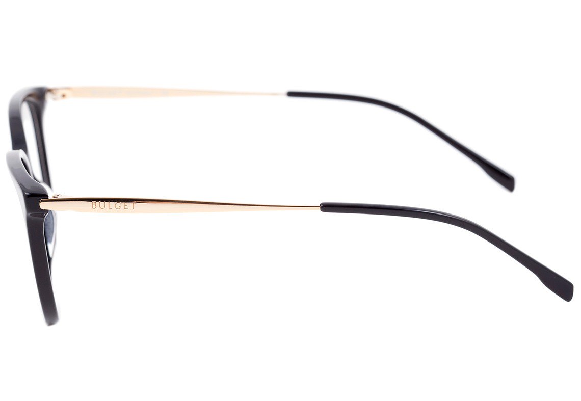 Óculos de Grau Bulget Bg 6212 A01S Preto E Dourado Brilho - 54 mm