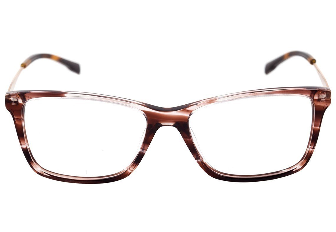 Óculos de Grau Bulget Bg 6220 E03 Marrom Mesclado E Dourado Brilho - Lente 5,3 Cm