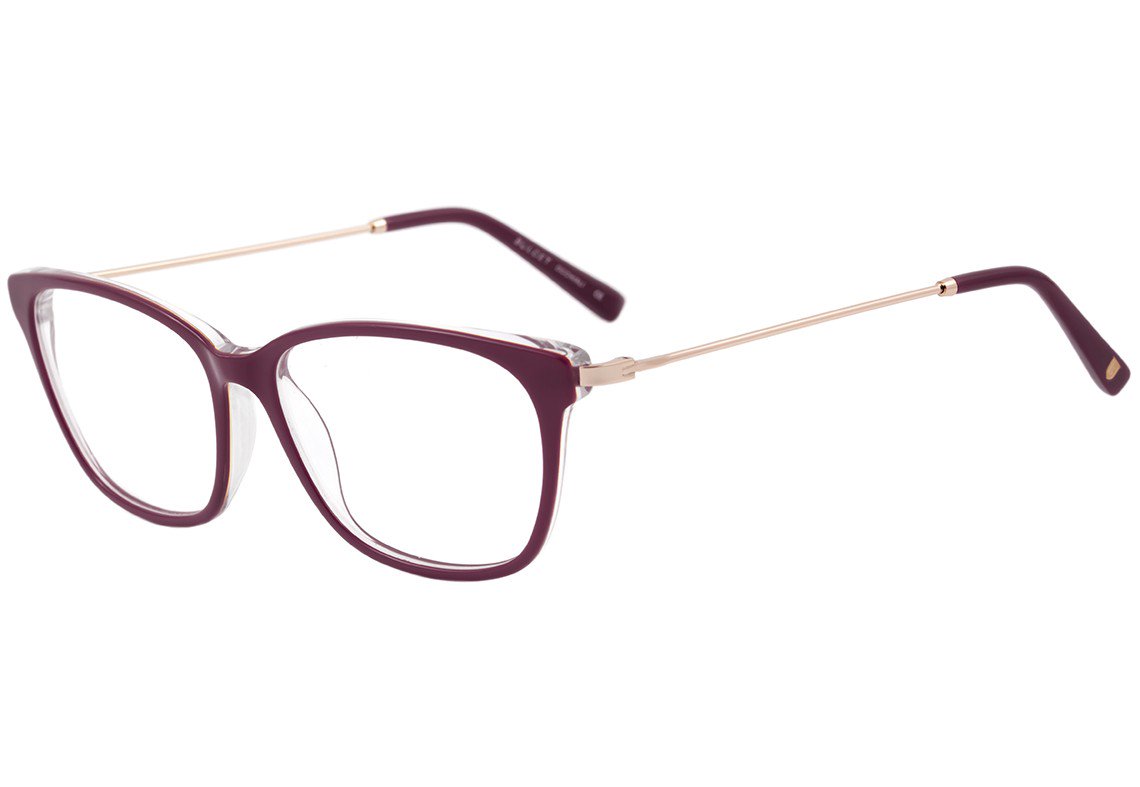 Óculos de Grau Bulget Bg 7003 T01 Vinho E Dourado Brilho - 53 mm