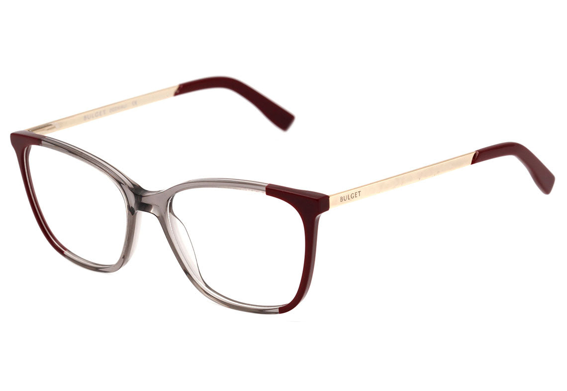 Bulget Bg 7051 T01 Vinho E Cinza Translúcido Brilho Lente 5,4 Cm