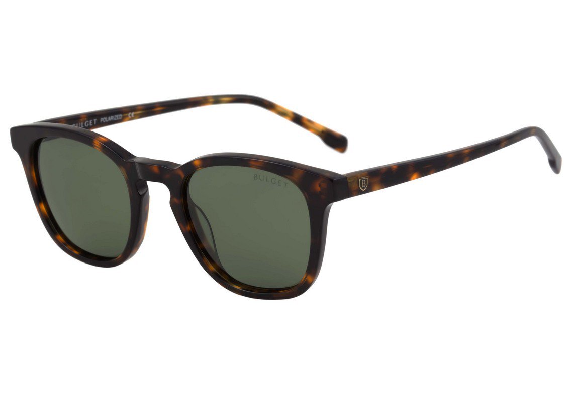 Óculos de Sol Bulget Bg 9075 G21 Marrom Mesclado/ Verde Polarizado - 48 mm