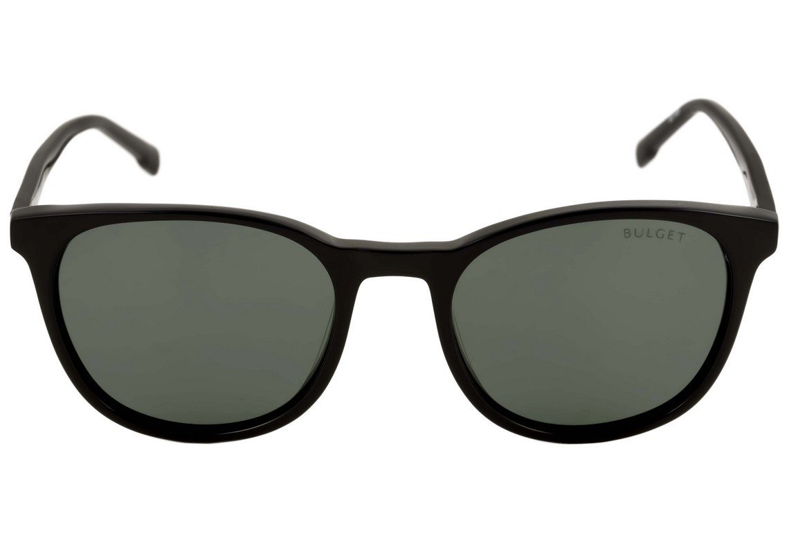 Óculos de Sol Bulget Bg 9077 A01 Preto Brilho/ Verde Polarizado - 52 mm