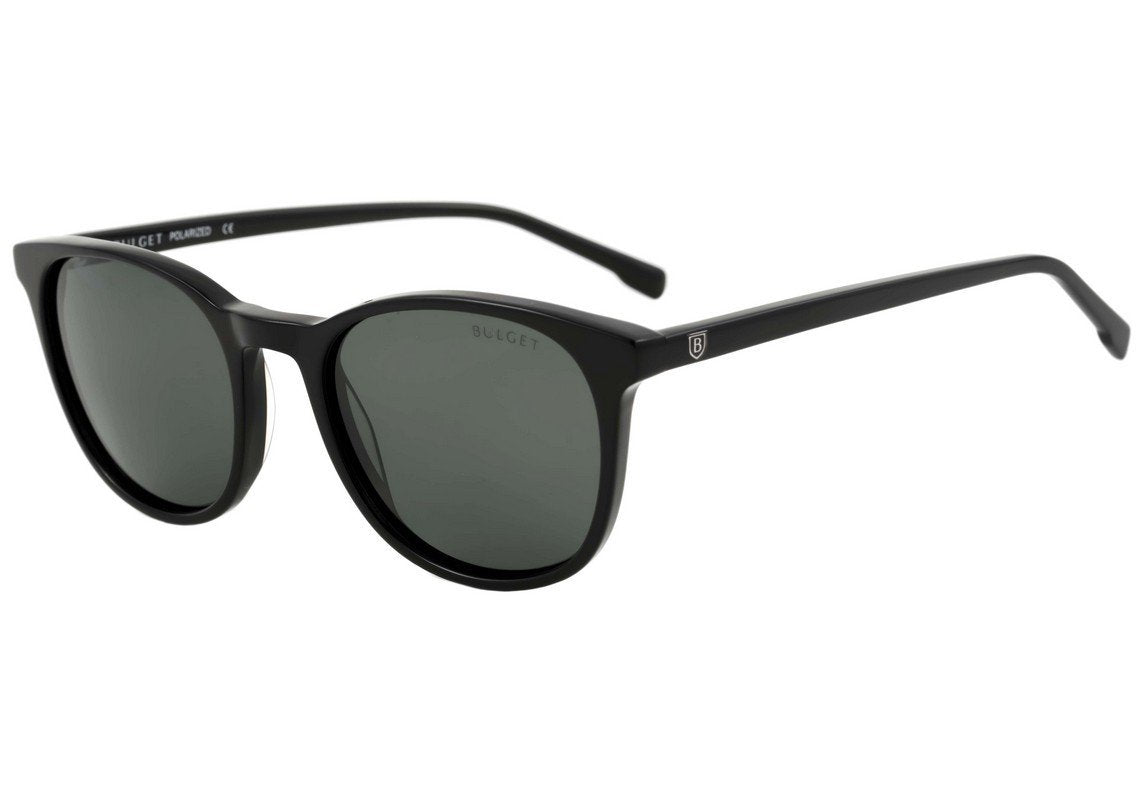 Óculos de Sol Bulget Bg 9077 A01 Preto Brilho/ Verde Polarizado - 52 mm