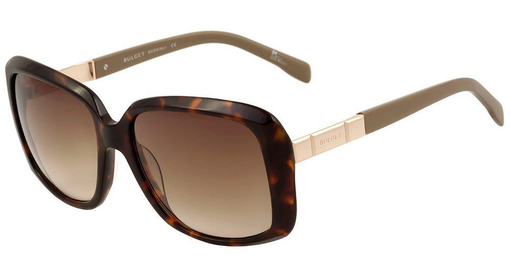 Óculos de Sol Bulget Bg 9078 G21 Marrom Mesclado E Marrom Brilho/ Marrom Degradê - 56 mm