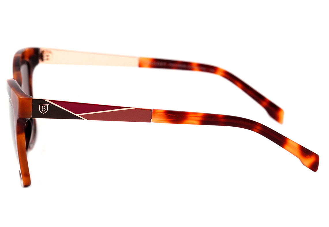 BULGET BG 9100 I - ÓCULOS DE SOL G21 MARROM MESCLADO BRILHO/ MARROM DEGRADÊ Lente 5,4 cm