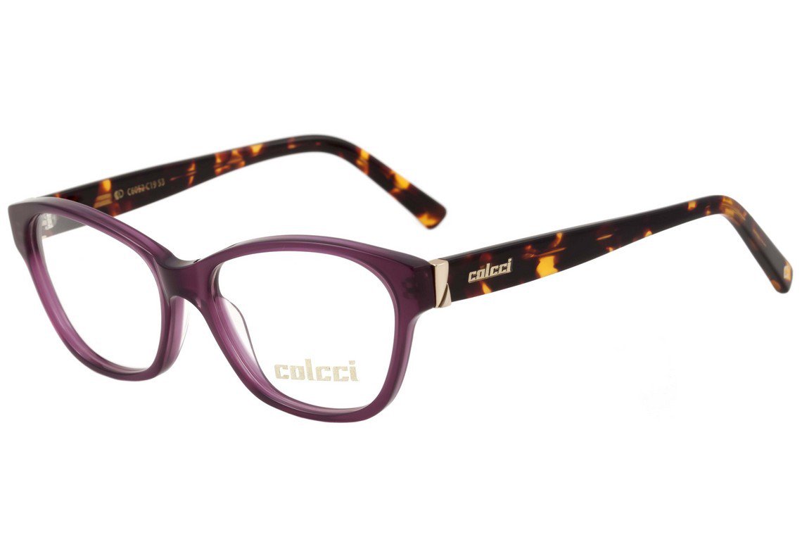 Óculos de Grau Colcci 6052 Roxo E Marrom Mesclado Brilho - 53 mm