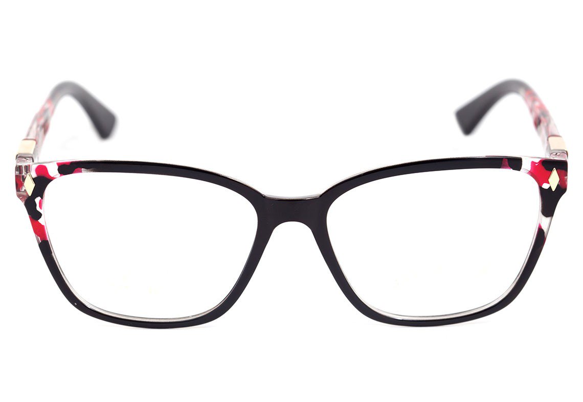Óculos de Grau Colcci Amy Preto e Vermelho Brilho - 54 mm
