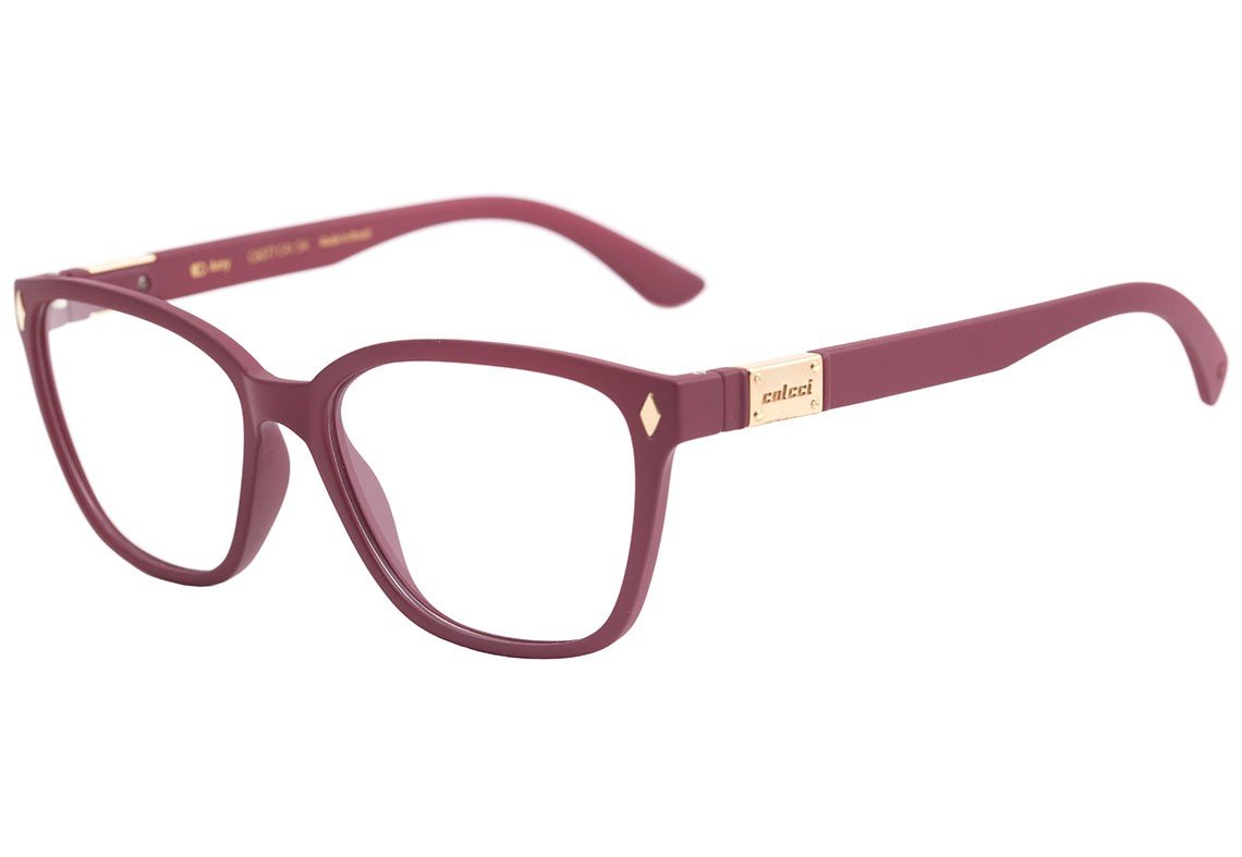 Colcci Amy Vinho Fosco e Dourado - Lente 5,4 cm - Grau