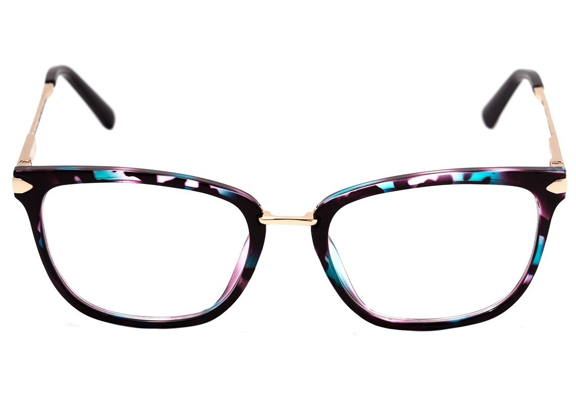 Óculos de Grau Colcci Anna Roxo E Azul Mesclado E Dourado Brilho - 54 mm