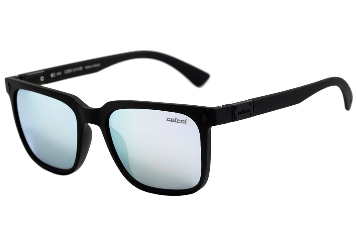 Óculos de Sol Colcci Ark Preto Fosco / Prata Espelhado - Lente 5,3 cm