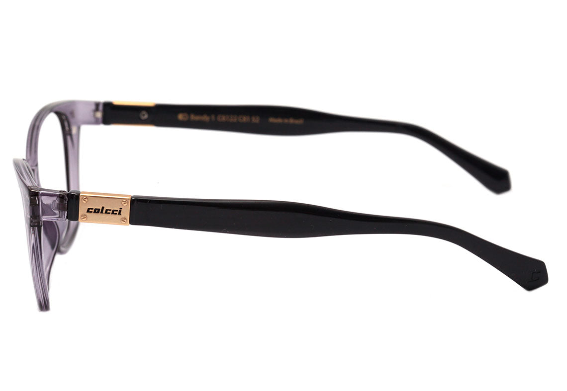 Colcci Bandy 1 Clip On Lilás Translúcido e Azul Brilho / Lilás Espelhado Polarizado - Lente 5,2 cm