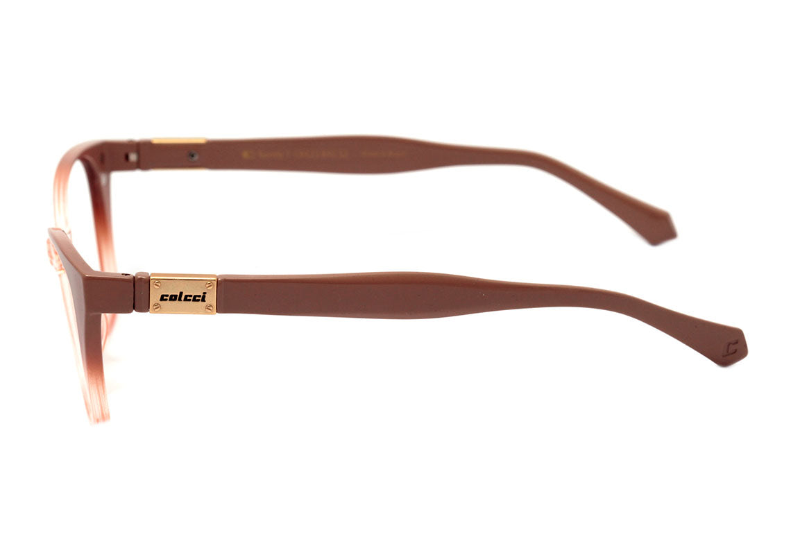 Colcci Bandy 1 Clip On Nude Translúcido Brilho / Cinza Degradê Polarizado - Lente 5,2 cm