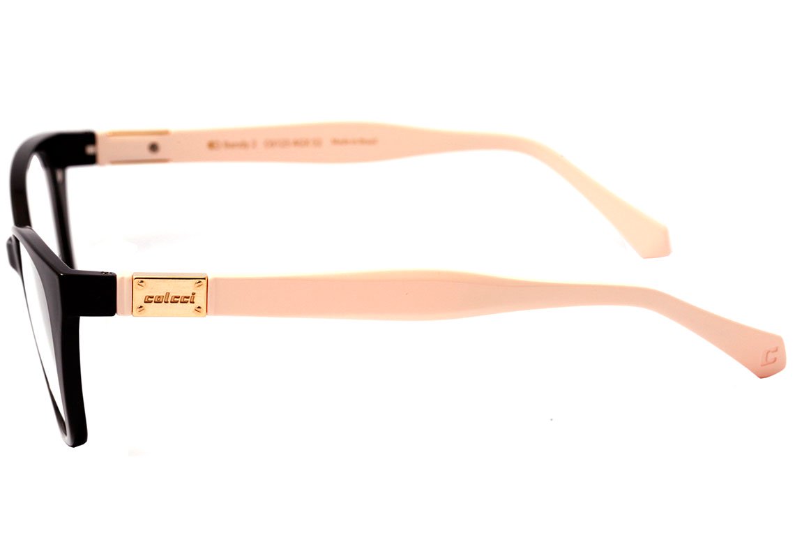 Colcci Bandy 2 Clip On Preto e Creme Brilho / Cinza Degradê Polarizado - Grau - 52 mm