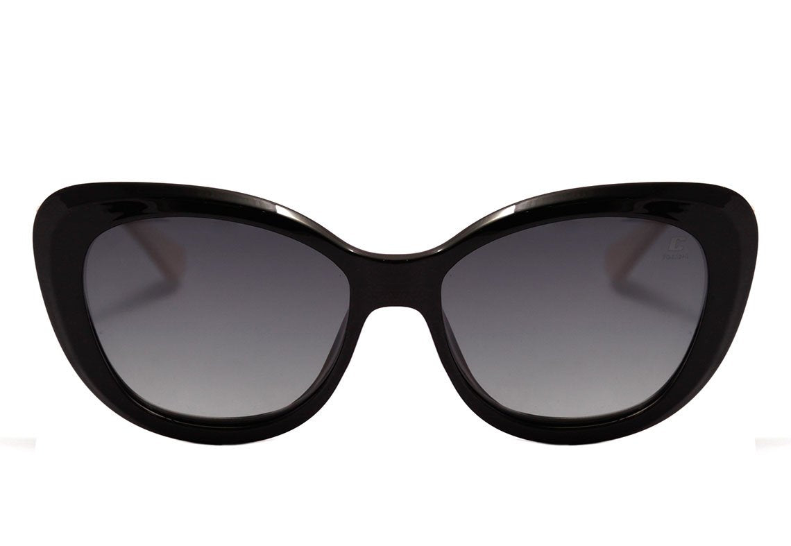 Colcci Bandy 2 Clip On Preto e Creme Brilho / Cinza Degradê Polarizado - Grau - 52 mm