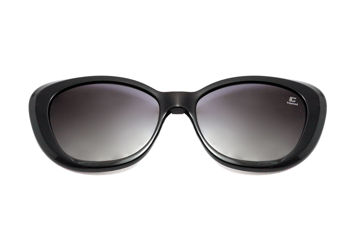 Colcci Bandy 2 Clip On Vinho Brilho / Preto Brilho/ Cinza Degradê Polarizado - Grau - 52 mm