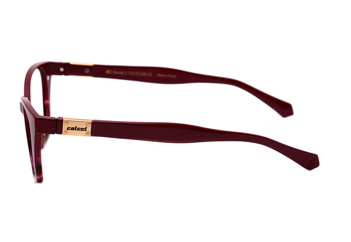 Colcci Bandy 2 Clip On Vinho Brilho / Preto Brilho/ Cinza Degradê Polarizado - Grau - 52 mm