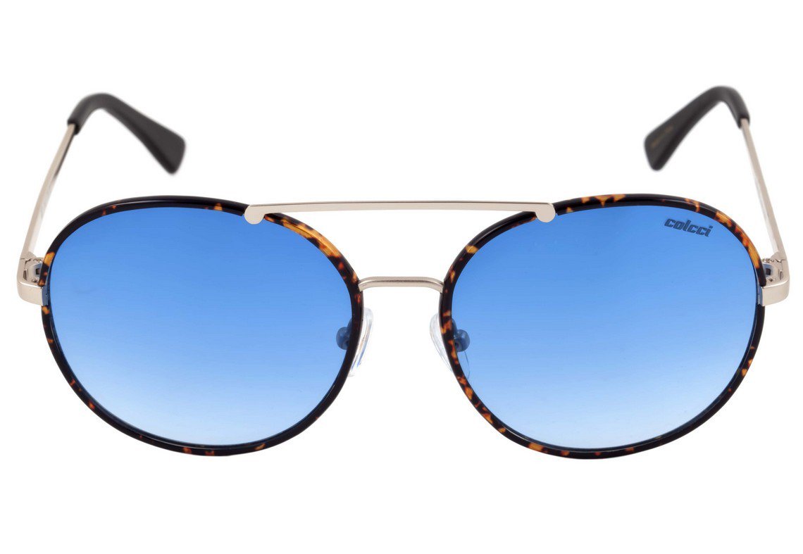 Óculos de Sol Colcci C0023 Marrom Mesclado E Dourado/ Azul Degradê
