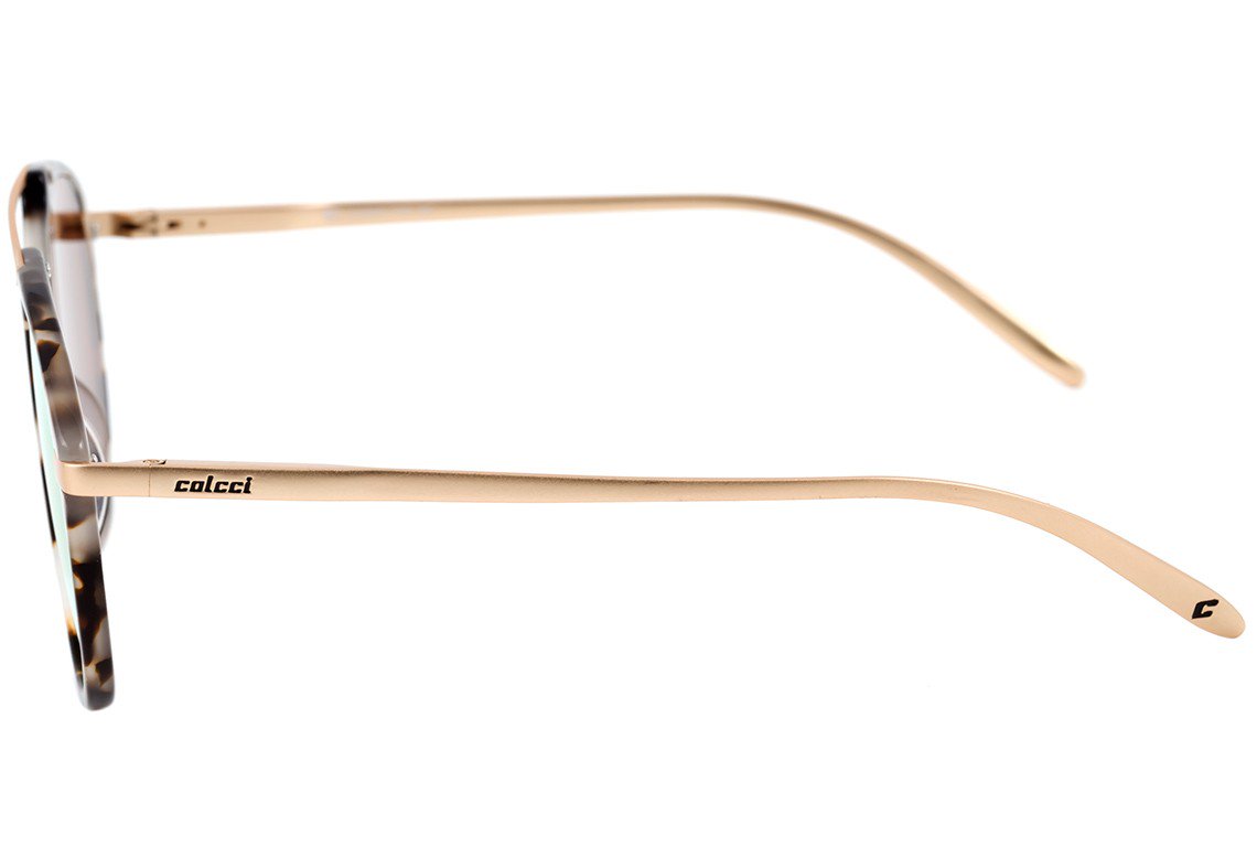 Óculos de Sol Colcci C0069 Marrom Mesclado Brilho E Dourado Fosco/ Rosé Espelhado