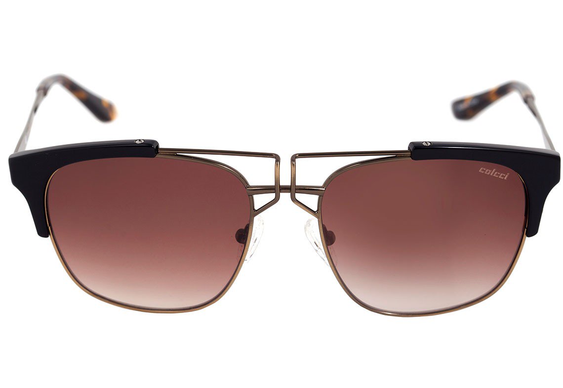 Óculos de Sol Colcci C0080 Preto E Dourado/ Marrom Degradê