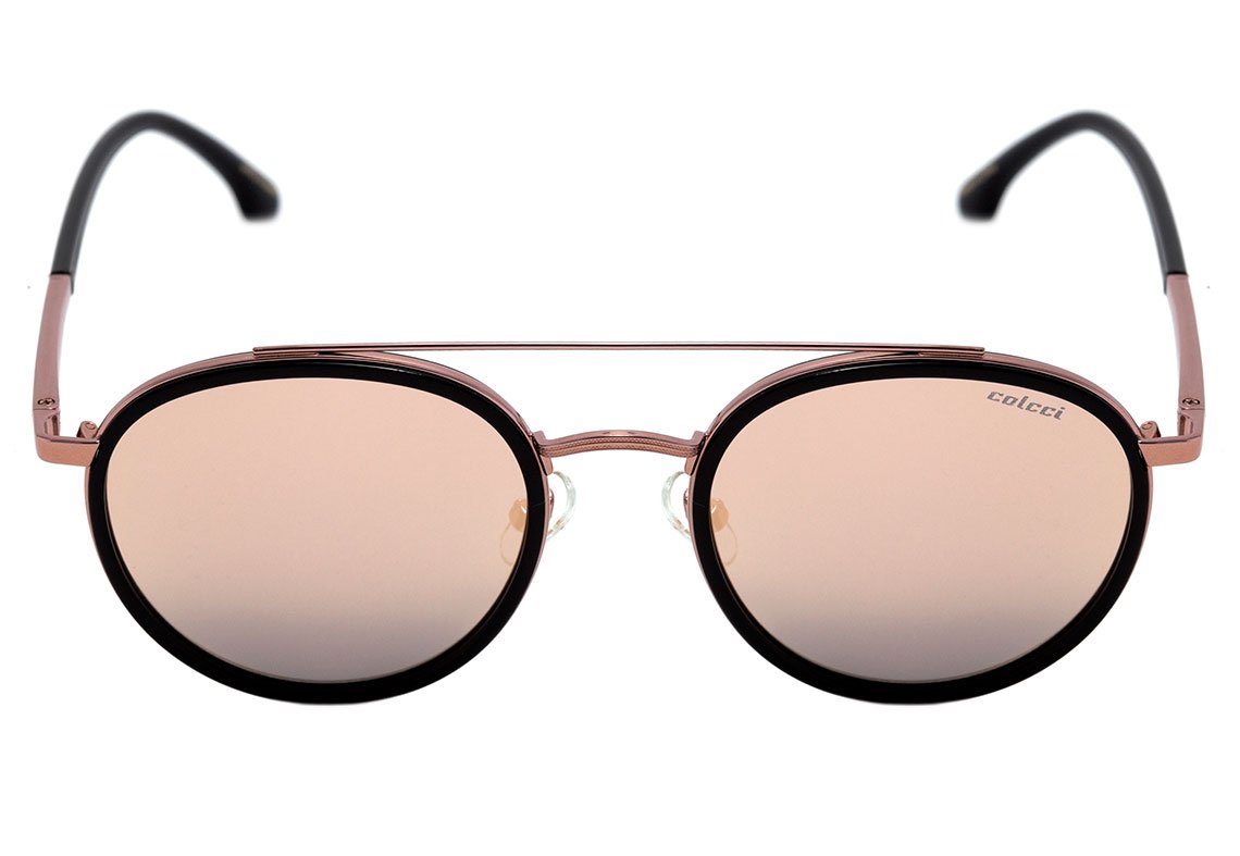 Óculos de Sol Colcci C0108 Rosê E Preto Brilho/ Rosê Espelhado Unico
