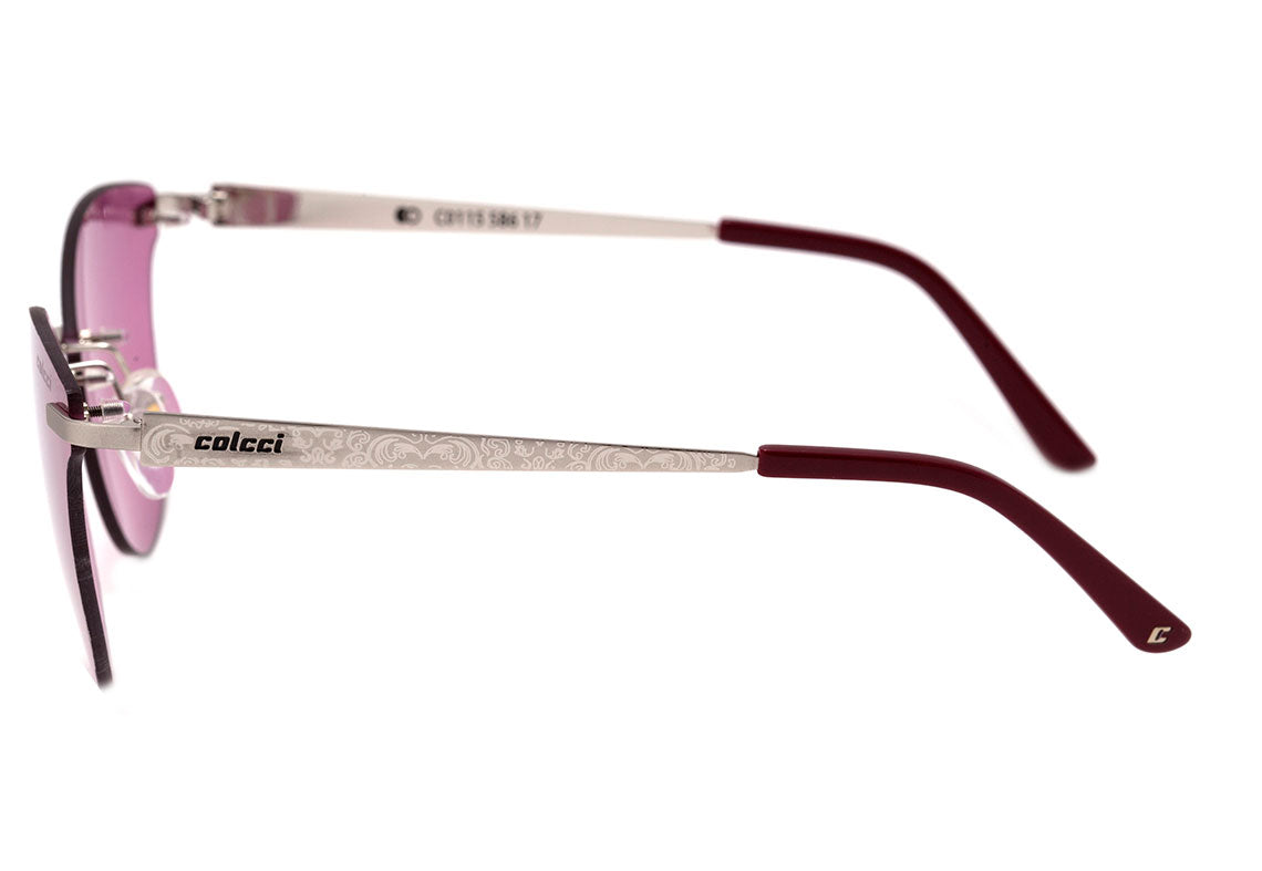 Óculos de Sol Colcci C0115 Prata Fosco / Rosa Unico - 62 mm