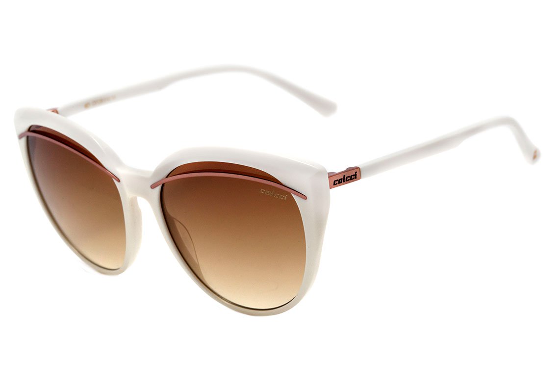 Óculos de Sol Colcci C0128 Branco Brilho/ Marrom Degradê Unico