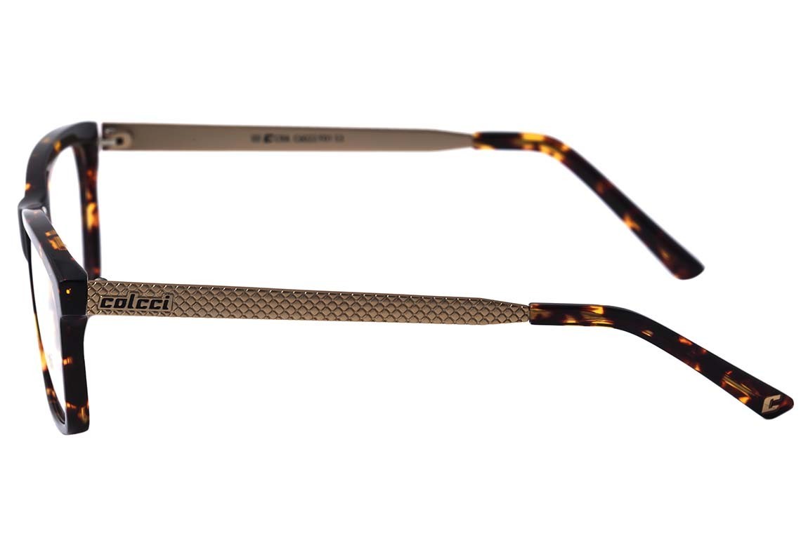Óculos de Grau Colcci C6022 Marrom Mesclado e Dourado - 53 mm