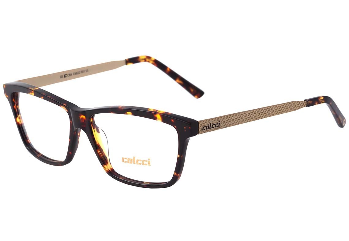 Óculos de Grau Colcci C6022 Marrom Mesclado e Dourado - 53 mm