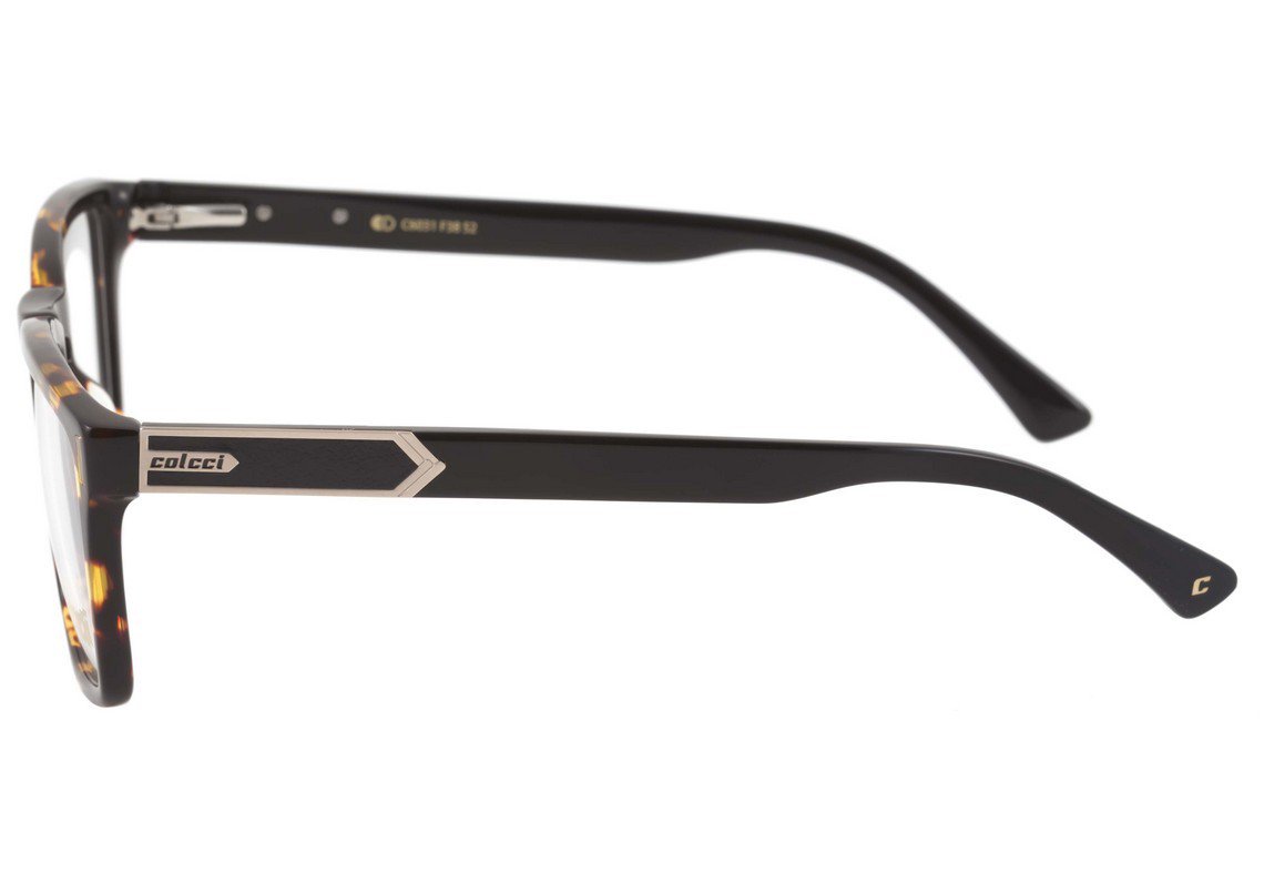 Óculos de Grau Colcci C6031 Marrom Mesclado E Preto Brilho - Lente 5,2 Cm