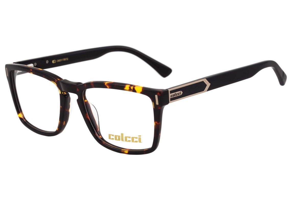 Óculos de Grau Colcci C6031 Marrom Mesclado E Preto Brilho - Lente 5,2 Cm