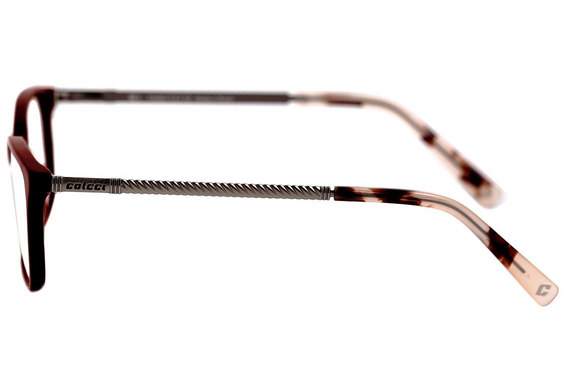 Óculos de Grau Colcci C6067 Vinho E Cinza Brilho - 52 mm