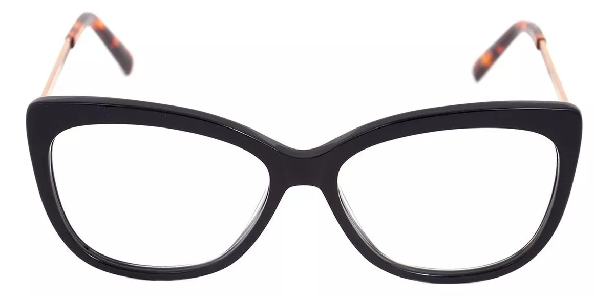 Óculos de Grau Colcci C6068 Preto e Dourado Brilho - 54 mm