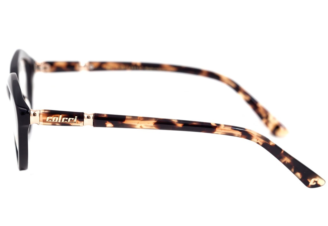 Óculos de Grau Colcci C6071 Preto Rosê E Marrom Mesclado Brilho - 52 mm