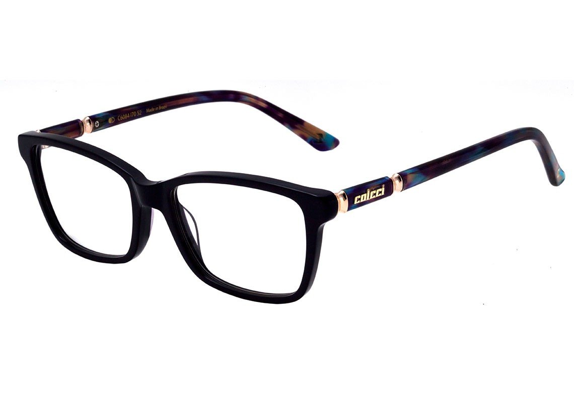 Óculos de Grau Colcci C6084 Azul Brilho e Mesclado - 52 mm