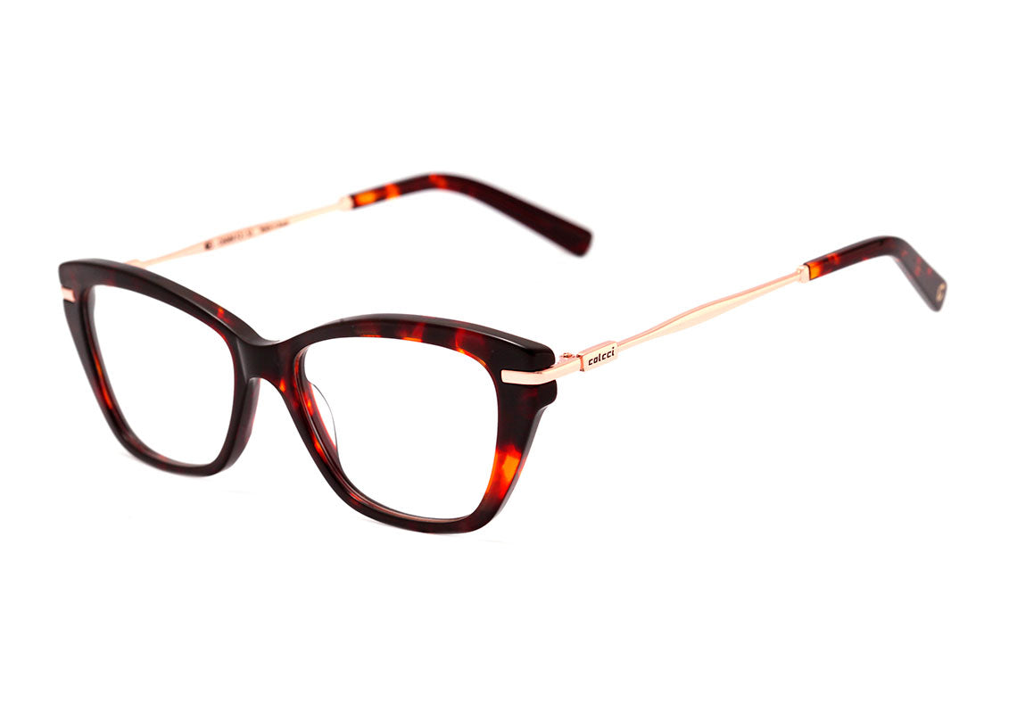 Óculos de Grau Colcci C6089 Marrom Mesclado Translúcido Brilho - Lente 5,3 cm