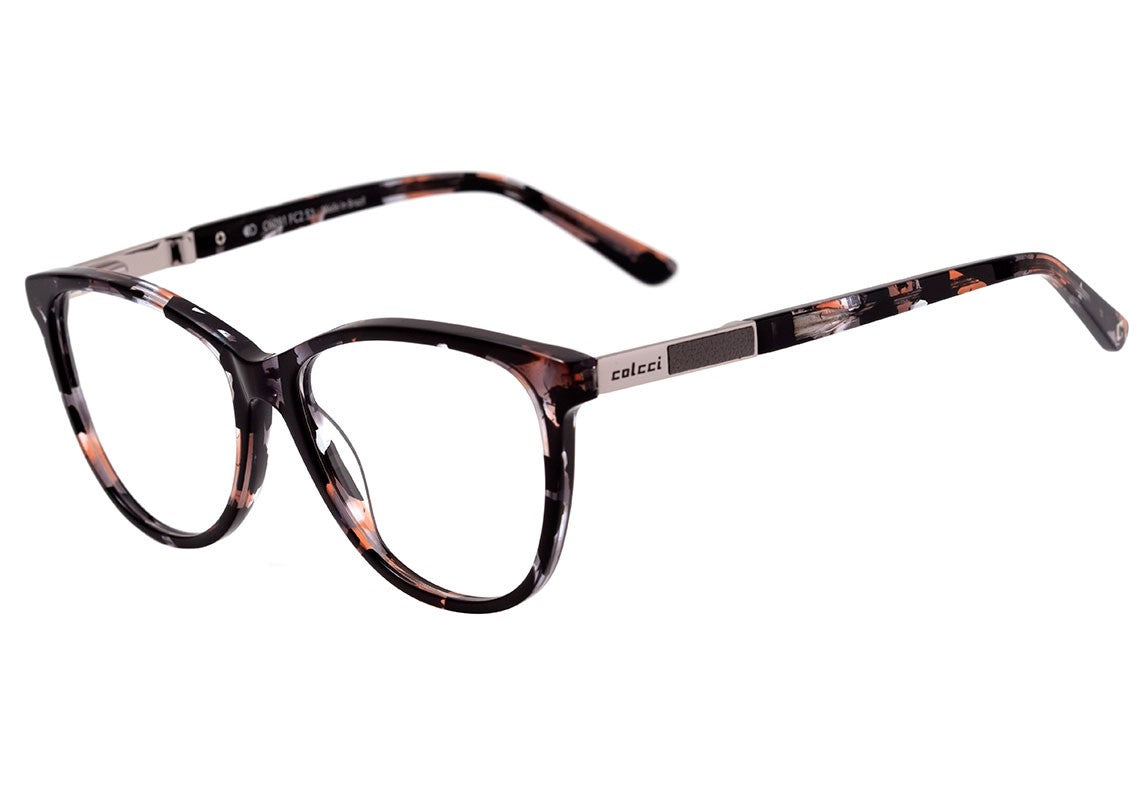 Óculos de Grau Colcci C6091 Preto Brilho e Mesclado - 53 mm
