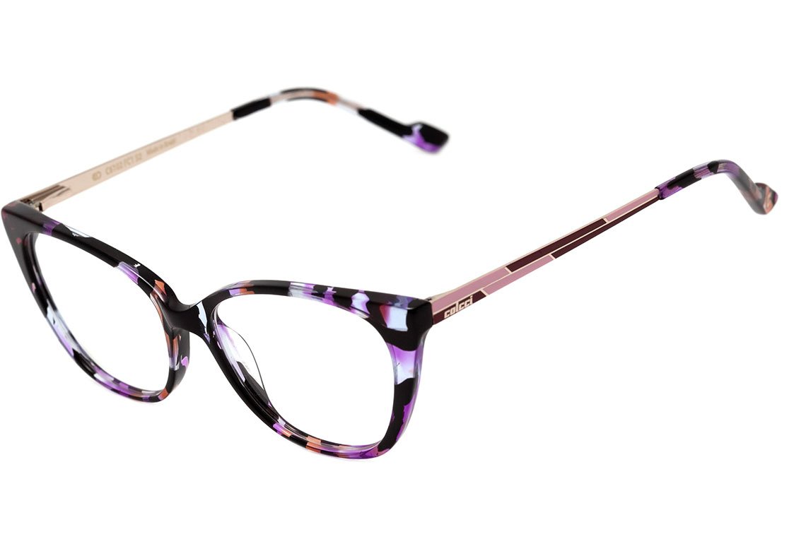 Óculos de Grau Colcci C6102 Roxo Mesclado Brilho 52 mm