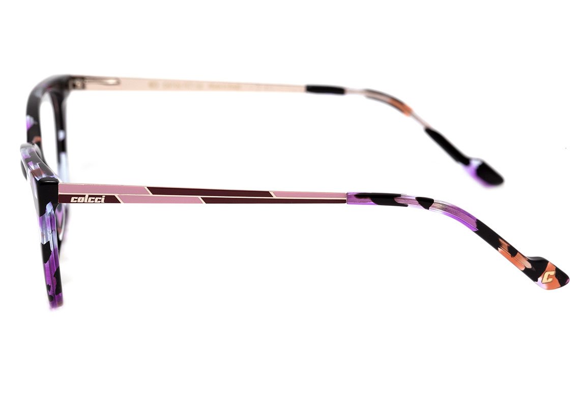 Óculos de Grau Colcci C6102 Roxo Mesclado Brilho 52 mm