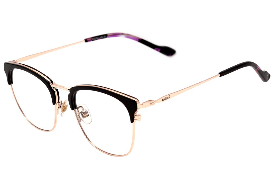 Óculos de Grau Colcci C6104 Preto e Dourado Brilho - 51 mm