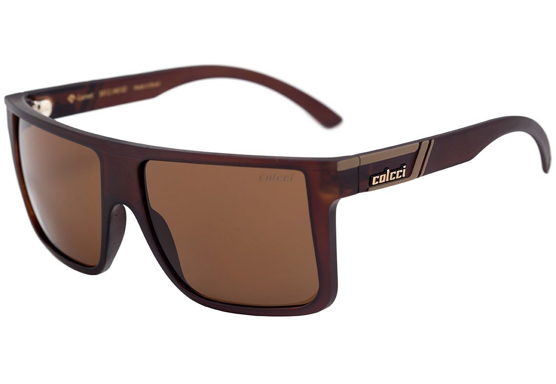 Óculos de Sol Colcci Garnet Marrom Translúcido Fosco / Marrom - 56 mm